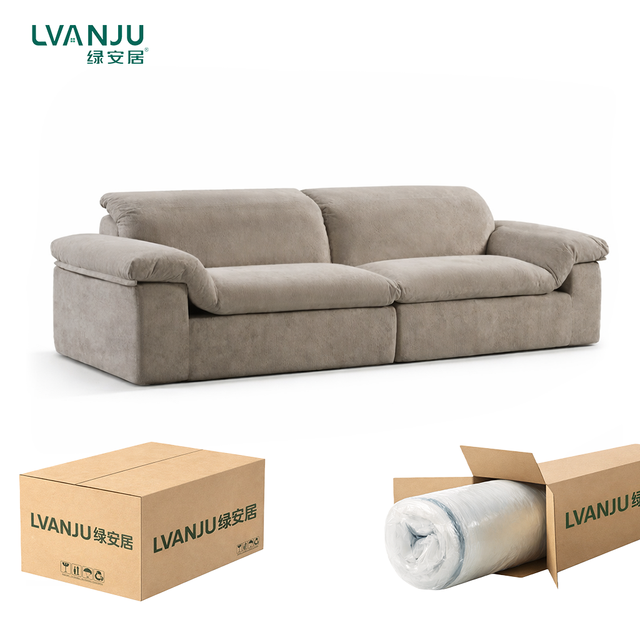 Frameless Cloud Sofa Modular Boneless Couch Compressed Sofa for Apartment Living Room and Home Lounge