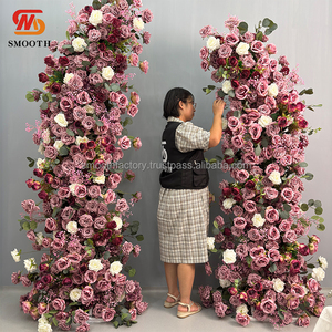 Arreglo floral personalizado LEDA en rosa polvo para boda, arco floral artificial para decoración de eventos de boda - Product Image 4