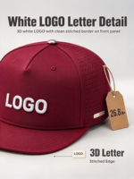 Casquette de baseball personnalisée bordeaux à séchage rapide, grande taille XXL (68 cm), perforée au laser, respirante, pour le sport, vente en gros OEM ODM