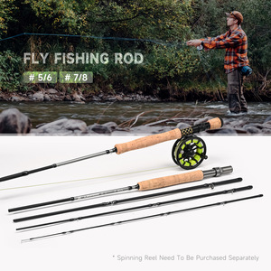 <span class=keywords><strong>Canne</strong></span> à pêche à la <span class=keywords><strong>mouche</strong></span> en fibre de carbone à 4 sections avec poignée en bois, action lente, <span class=keywords><strong>7</strong></span> <span class=keywords><strong>pieds</strong></span> (2,1 mètres), pour la pêche en lac et en ruisseau 5/67/8 - Product Image 5