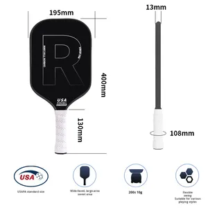 ไม้พายพิคเคิลบอลคาร์บอนไฟเบอร์ T700 รุ่น Burning Cool Front หนา 16 มม. วัสดุ 3K น้ำหนัก 220 กรัม ได้รับการรับรองมาตรฐาน สำหรับเล่นกลางแจ้ง มีสินค้าพร้อมส่ง - Product Image 3