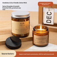 Tablettes de cire parfumée en verre à la cire de soja pour le commerce extérieur, parfum Carillon Bleu des Fêtes, en boîte cadeau cylindrique, souvenir d'anniversaire