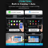 Radio para Auto TS10 TS18 con Chip 7862, Carplay Inalámbrico, Android Auto, Reproductor GPS, Pantalla Táctil IPS, RDS, FM, DSP, 4G, Sim, Estéreo, DVD