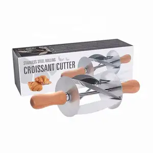 Cortador de masa de acero inoxidable para cocina, utensilios de decoración de pasteles, Croissant