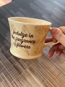 Wholesale Aesthetic Eco-friendly Ceramic Mug Cartoon Butterfly Design French Style Vintage Pink Purple Colors Reusable Food Safe - Product Image 2