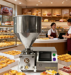 Machine de remplissage semi-automatique quantitative ZD200-D pour mousses et crèmes, machine de remplissage pour gâteaux à la mousse, équipement de boulangerie en pâtisserie - Product Image 2