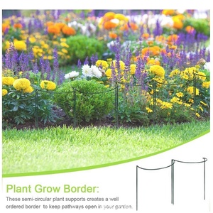 Piquets de Support de plantes de jardin en métal Semi-circulaire, Support pour fleurs, 10 pièces - Product Image 6