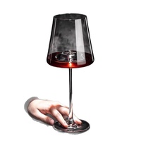 Verre à vin rouge ultra-fin avec base concave, design minimaliste moderne, capacité 501-600 ml ; Verre de style Bourgogne ; Verres à pied élégants