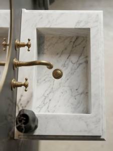 Lavabo de Pared de Mármol Blanco |   Lavabo Flotante de Piedra Natural Hecho a Mano |   Baño Personalizado, Duradero y Ecológico - Product Image 2