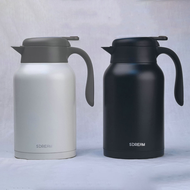 Stainless Steel Coffee Pot Vacuum Travel Pot 2000ml Vacuum Flask Stainless Steel Thermos Vacuum Flasks Pot Kettle