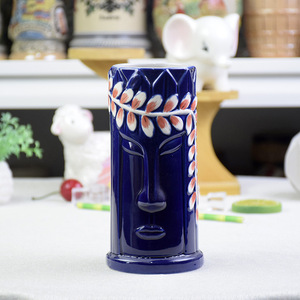 Taza de café Tiki de cerámica única personalizada hecha a mano al por mayor, vasos de cóctel, taza Tiki de cerámica 3D hawaiana creativa - Product Image 5