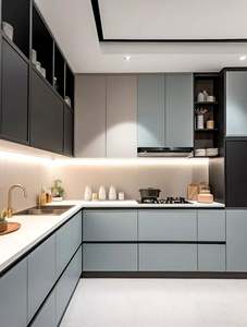 2025 Meuble de cuisine personnalisé de luxe Fabricant d'îlot Designs modernes Armoire de cuisine pour la maison - Product Image 2