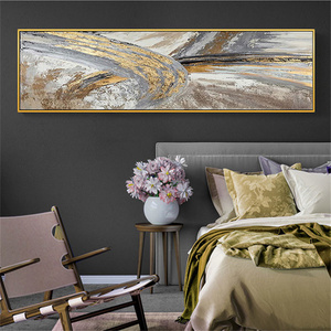 Đơn giản đẹp vải sơn dầu tường nghệ thuật 100% vẽ tay trừu tượng bức tranh vàng - Product Image 6