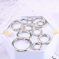 Edelstahl Metall Feder Tor O Ringe Verschluss Round Enhancer Short ener Ring Feder verschluss Anschluss für Handtasche Geldbörse