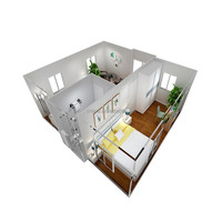 Maison préfabriquée en bois extensible de 40 pieds Conteneur mobile pour villas Kiosques Hôpitaux Toilettes Panneau sandwich Conteneur d'expédition