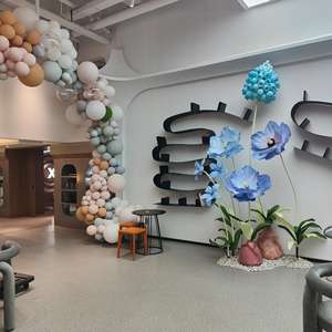 Flores gigantes de papel serie Azul, decoración de Jacinto de amapola para librería, cafetería, deshierbe, decoración de fiesta, decoración de casa - Product Image 2