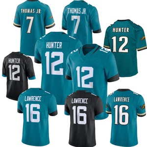 Grosir Pabrik Jacksonville Bordir # 44 Walker # 28 Taylor # 7 Thomas Jr. # 12 Pemburu # 16 Jersey Sepak Bola Amerika Lawrence - Product Image 1