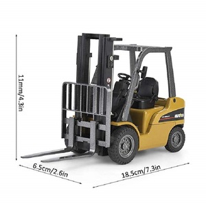 Venta caliente Huina 1577 1/10 escala 8 canales <span class=keywords><strong>RC</strong></span> carretilla elevadora rotación de 360 grados <span class=keywords><strong>Control</strong></span> remoto juguetes de construcción Diecast <span class=keywords><strong>Set</strong></span> - Product Image 3