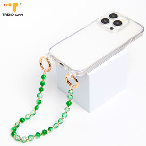 Mignon cristal perlé téléphone <span class=keywords><strong>bijoux</strong></span> sac breloques perles de verre bracelet téléphone portable sangle porte-clés pour <span class=keywords><strong>iPhone</strong></span> 15 16 17 Bracelet chaînes - Product Image 3
