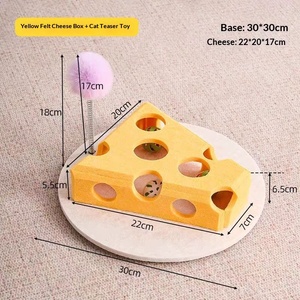 Jouet pour chat <span class=keywords><strong>anti</strong></span>-<span class=keywords><strong>ennui</strong></span>, puzzle auto-amusant, labyrinthe, boule à clochette, boîte en feutre, modèle Tmw-3, tissu - Product Image 3