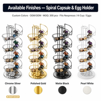 Support à capsules de café Cactus, 52 compartiments, double face, rotatif, en métal, organiseur de capsules de café, support de rangement pour capsules Nespresso, comptoir