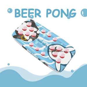 Logotipo personalizado Fiesta Inflable Piscina Flotante 20 Agujeros de taza PVC Salón de natación Mat Inflable Cerveza Pong Mesa Flotador de piscina - Product Image 4