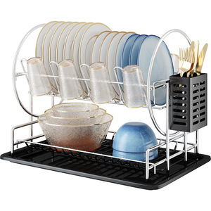 Égouttoir à vaisselle carré Najia avec plateau, pour comptoir, compatible lave-vaisselle, sans installation requise - Product Image 5