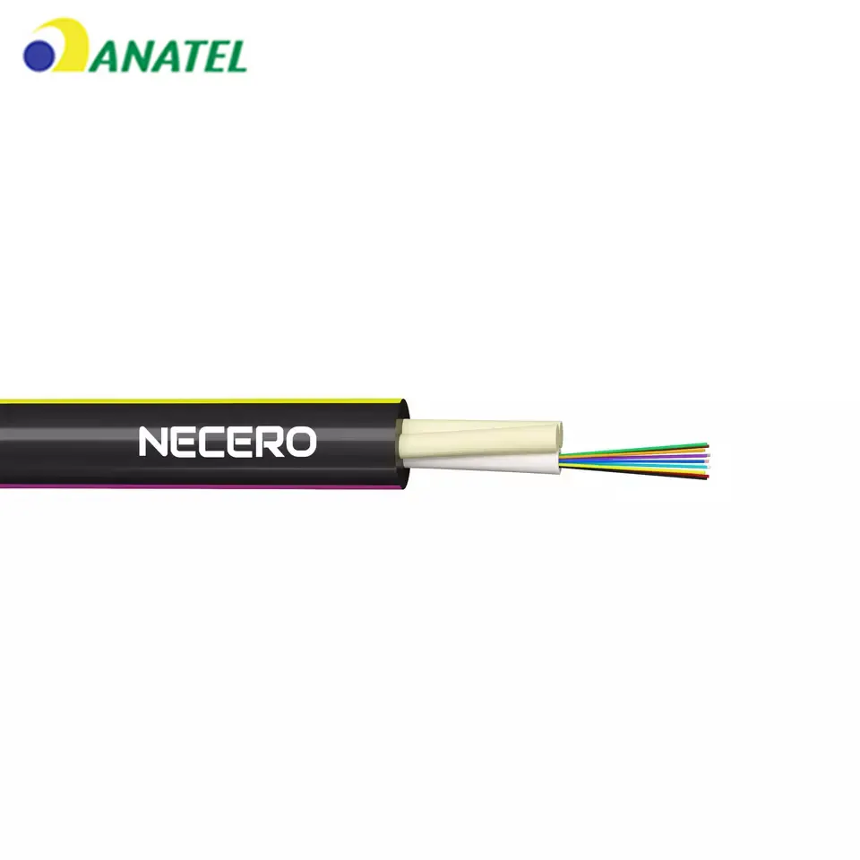 Chất Lượng Cao ASU 80 /ADSS Cáp 12 Fibra Optica G. 652 Cabo Cho Thị Trường Brazil Cabo De Fibra ASU 80 12 FO