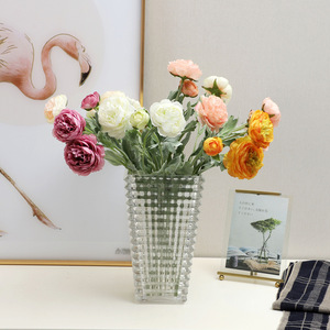 Bouquet de fleurs artificielles en soie, 20 pouces, trois têtes, toucher réel, écologique, fait main, imperméable, moderne, pour mariage, fête des mères - Product Image 2