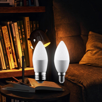 Ampoule LED C37 AC85-265V 5W/7W E14/E27 Source de lumière décorative intégrée 3000K-6500K Emballage personnalisable Garantie de 2 ans