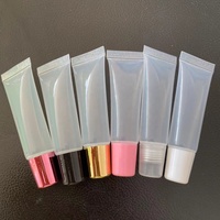 Bouteille de baume à lèvres en plastique de 15 ml, or, argent, brillant à lèvres, tube de compression, sérigraphie, emballage vide de rouge à lèvres de 15 ml, crème contour des yeux de 8ml