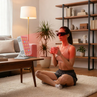 IDEATHERAPY Thérapie par la lumière rouge, Thérapie par la lumière LED pour le visage, Panneau de thérapie par la lumière LED à 9 longueurs d'onde, Panneau de thérapie par la lumière rouge