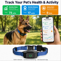 Collier de clôture pour chien sans fil GPS, clôture polygonale à rayon maximal de 500 yards, conception rechargeable Bluetooth, étanche IP67