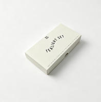Boîtes cadeaux personnalisées pour bougies, en carton blanc mat, pour le couvercle et la base du pot de bougie