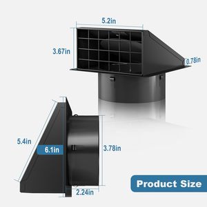 غطاء مجفف شبكي قابل للفصل 4 بوصة مثبت على الحائط للتنظيف المنزلي فتحة التهوية - Product Image 4