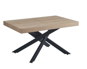 Tavolo da pranzo estensibile in <span class=keywords><strong>metallo</strong></span> <span class=keywords><strong>legno</strong></span> allungabile-120/160cm moderno lusso Design allungabile <span class=keywords><strong>tavoli</strong></span> da pranzo on-line - Product Image 1