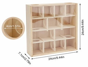 Maison de hamster en bois durable Labyrinthe en bois et tunnel en bois pour hamster vivant - Product Image 2