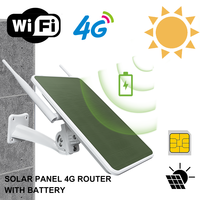 Routeur solaire extérieur multibande étanche 4G carte SIM WiFi avec panneau solaire intégré 4*18650 batterie longue veille 3 jours