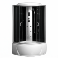 Cabine de douche intelligente avec lumière LED RGB, Bluetooth, musique, pour salle de bain moderne