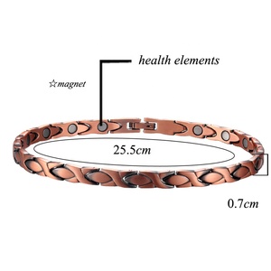 Bracelet de cheville ajustable en cuivre magnétique pour femme, bijoux tendance pour usage quotidien, vente en gros - Product Image 2