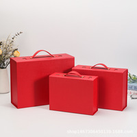 Boîte cadeau pliante à double porte magnétique, texture cuir personnalisée, emballage rigide pliable, ruban satiné, nœud promotionnel, luxe