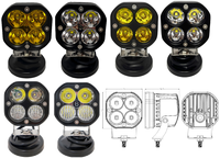 Nouveau projecteur LED extérieur BSG 12V 40W IP67 étanche 6000K-6500K en aluminium de 3 pouces pour éclairage automobile, projecteurs et feux de conduite