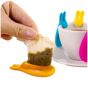 Cute Animal-Style Silicone <b>Drinkware</b> <b>Accessories</b> Tea Bag Holder Perfect Spoon Rests & Pot Clips for Your Kitchen - Product Image 6