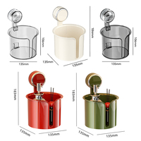 Porte-boîte à mouchoirs enroulable multifonctionnel en plastique durable, étanche et résistant aux rayures, fixation murale à ventouse puissante