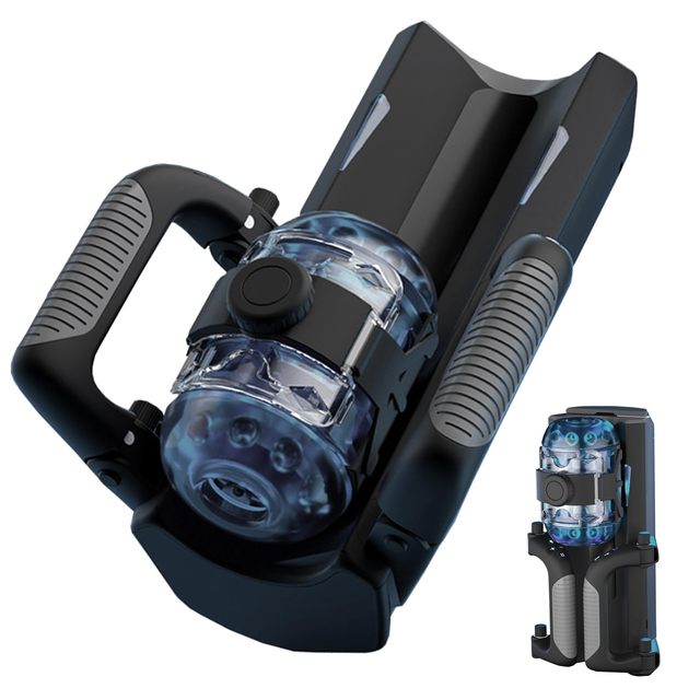Double Handle Electric Thrusting Men Masturbator Device 6 Telescopic Distances Lifelike 3D Textured Vagina Male Stroker Machines