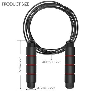 Cordes à <span class=keywords><strong>sauter</strong></span> YETFUL de haute qualité, à vitesse réglable, avec poignées lestées, en fil d'acier recouvert de PVC, pour entraînement fitness - Product Image 2