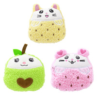 Jouet en peluche pour chien en forme de fruit, sonore et grinçant, pour chat, lapin, souris, jouet à mâcher interactif et durable pour chien, pour le nettoyage des dents, animal en peluche doux pour chiot