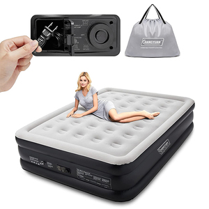 Colchón de cama de aire inflable tamaño Queen de PVC flocado cómodo personalizado hipoalergénico con bomba integrada - Product Image 4