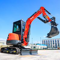 Mini-excavatrice compacte de 3,5 tonnes, excavatrice compacte CE EPA avec moteur Kubota, mini-excavatrice hydraulique pour petites exploitations agricoles, mini-excavatrice sur chenilles de 1 tonne, 2 tonnes