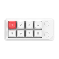 K815 RGB 8 Tombol Keypad Berkabel Hot Swap RGB Keyboard Mekanik Gaming Numerik Kecil Dengan Tombol Putar